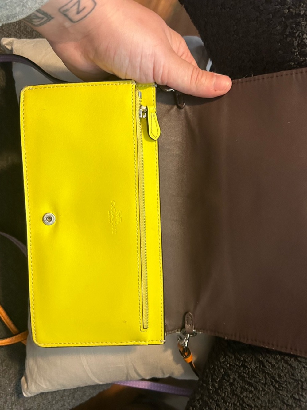 Coach Anna Foldover Signature Crossbody Colorful Accents - Picture 3 of 7